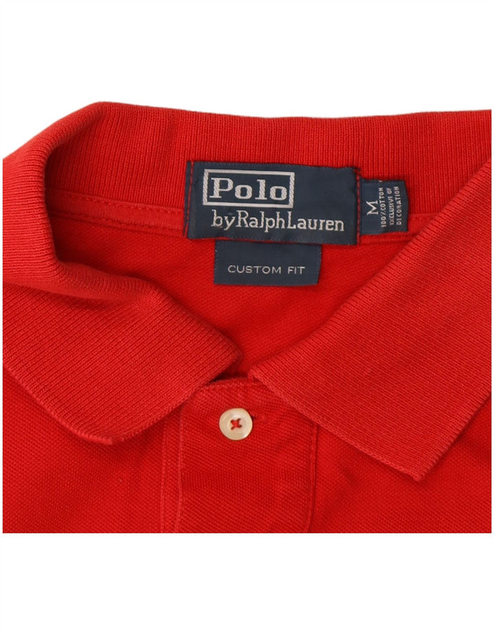 Ralph Lauren Herre Custom Fit Polo Shirt Medium Rød Bomuld