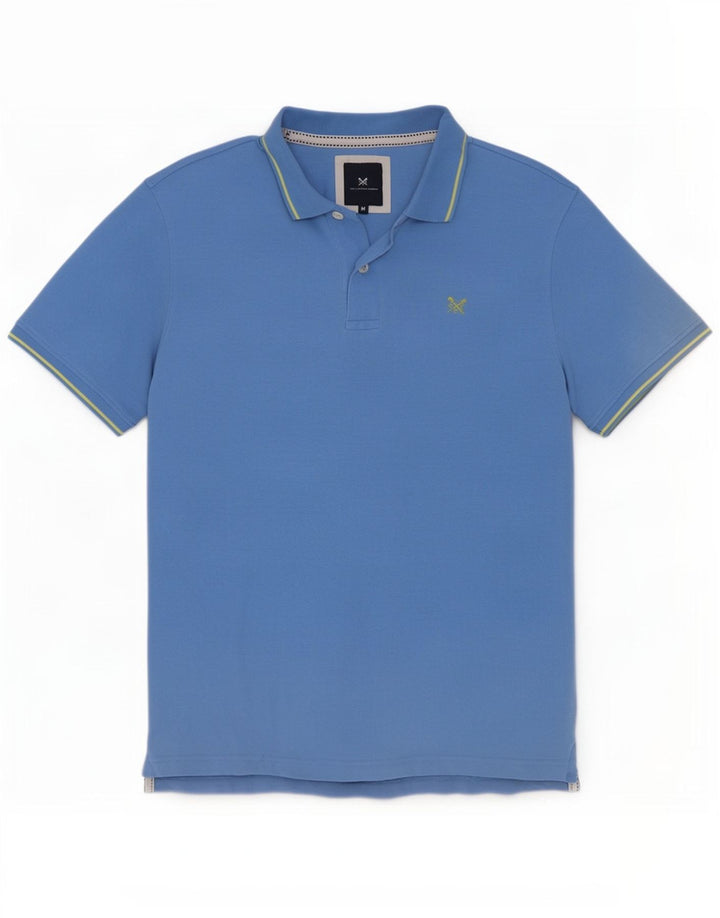 Besætningstøj Herre poloshirt Medium blå stribet bomuld