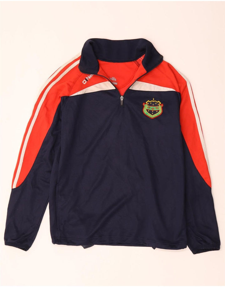 O'Neill Herre Zip Neck Pullover Træningsdragt Top Small Navy Blue Colourblock