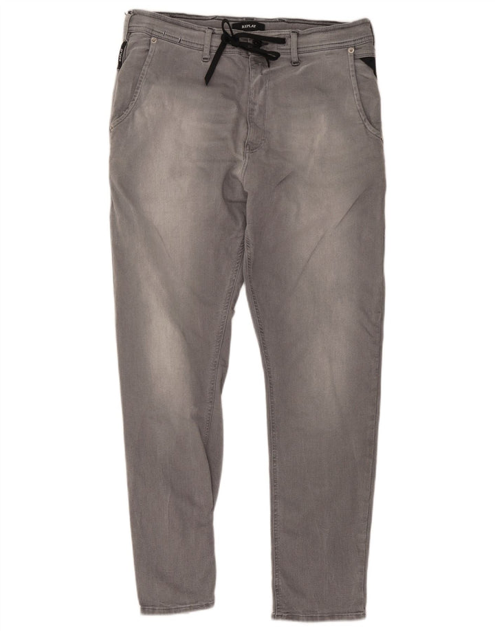 Replay Herre Slim Jeans W31 L28 Grå Bomuld