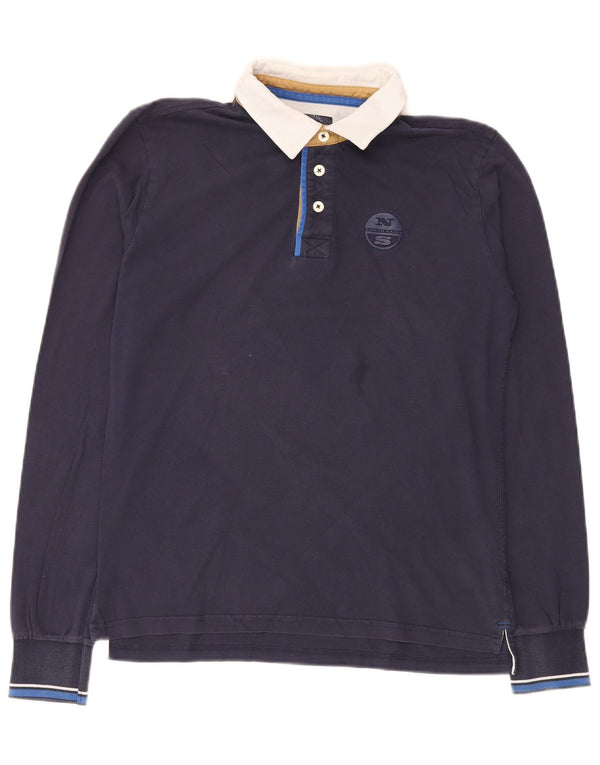 North Sails Herre langærmet Rugby Polo Shirt Medium Navy Blue