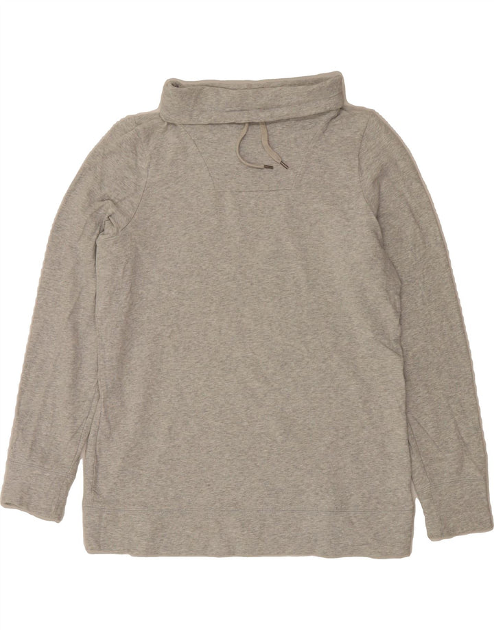 L.L.BEAN Womens Roll Neck Sweatshirt Jumper UK 16 Large Grey Cotton Vintage L.L.Bean and Second-Hand L.L.Bean from Messina Hembry 