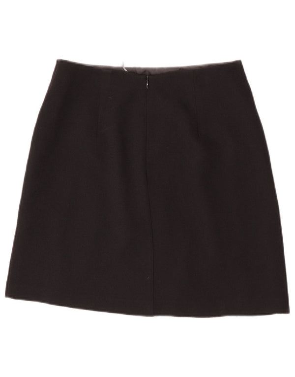 Oasis Womens Mini Skirt UK 8 Small W25 Black Floral Polyester
