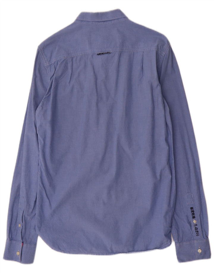 Superdry herreskjorte lille blå bomuld