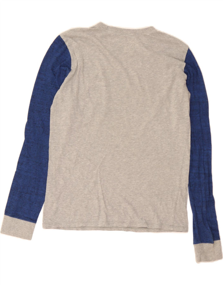 NIKE Mens Athletic Cut Top Long Sleeve Small Grey Colourblock Cotton Vintage Nike and Second-Hand Nike from Messina Hembry 