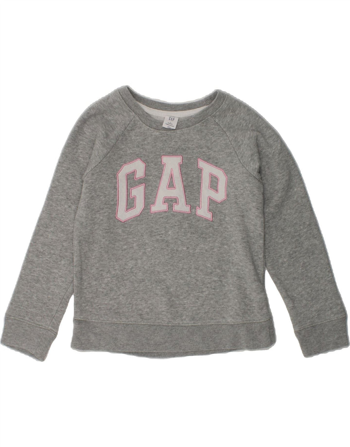 GAP Girls Graphic Sweatshirt Jumper 4-5 Years Grey | Vintage Gap | Thrift | Second-Hand Gap | Used Clothing | Messina Hembry 
