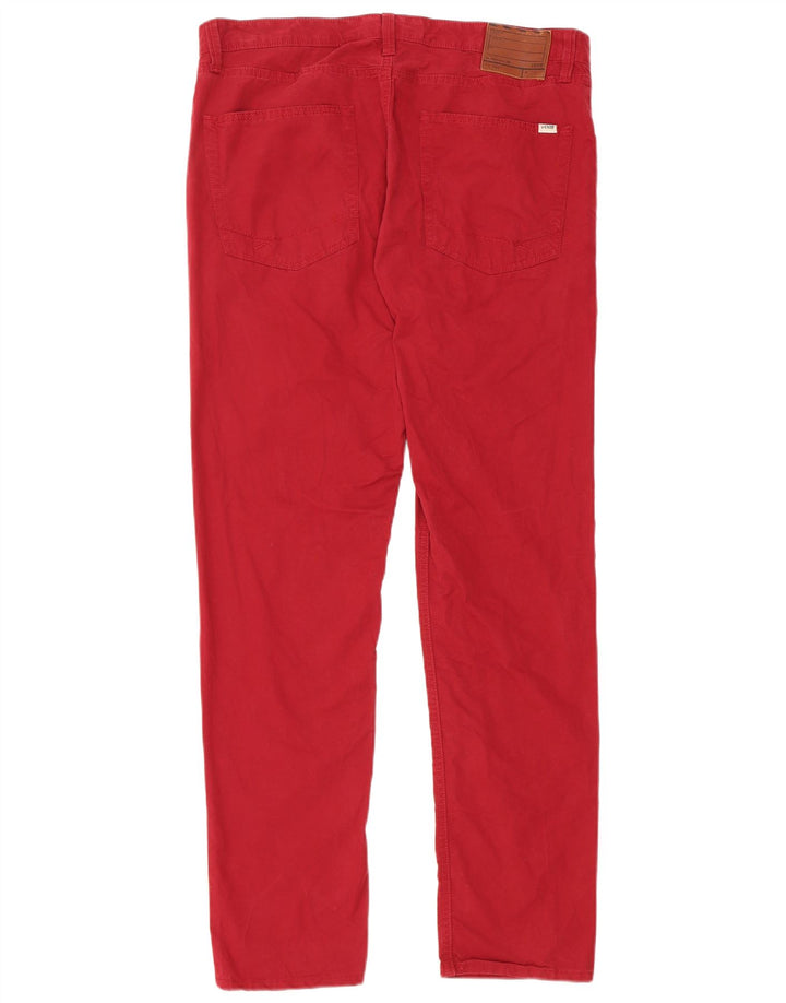 Vans Herre Slim Casual Bukser W34 L31 Rød Bomuld