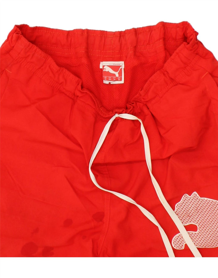 PUMA Boys Graphic Sport Shorts 13-14 Years  XL Red Vintage Puma and Second-Hand Puma from Messina Hembry 