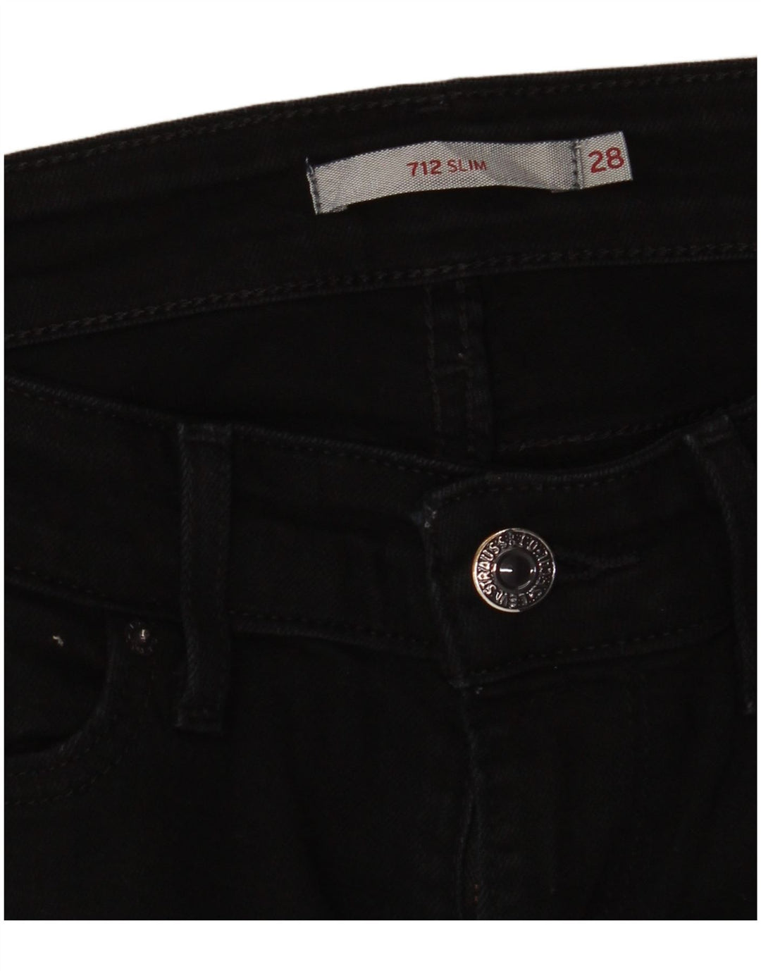 Levi's Dame 712 Slim Jeans W28 L28 Sort