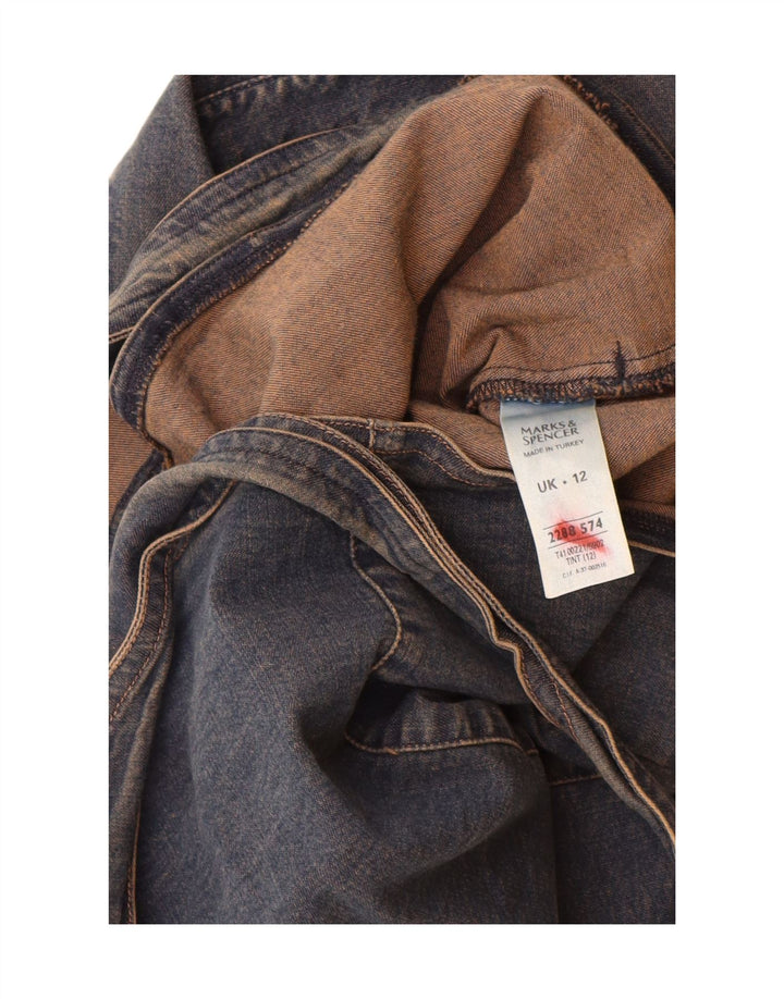 Marks & Spencer, 3/4-ærmet denimjakke til kvinder, DK 12 Medium Navyblå