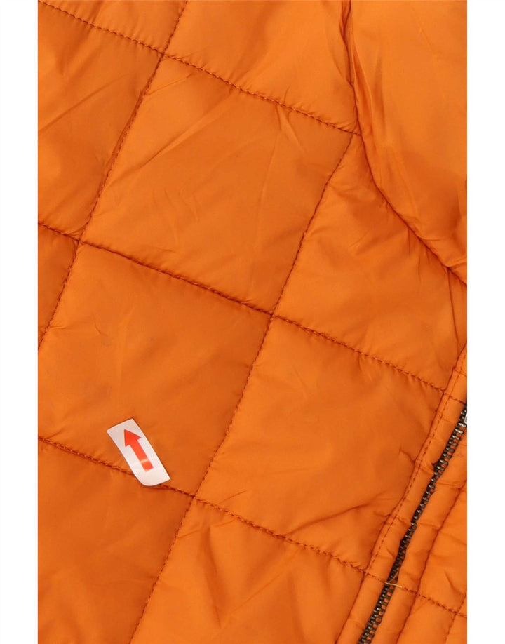 Zara Polstret Herrejakke UK 38 Medium Orange Colourblock Polyester
