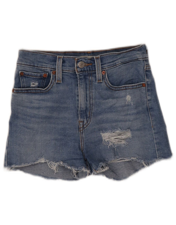 Levi's Kvinder Distressed High Rise denimshorts W25 XS Blå Bomuld