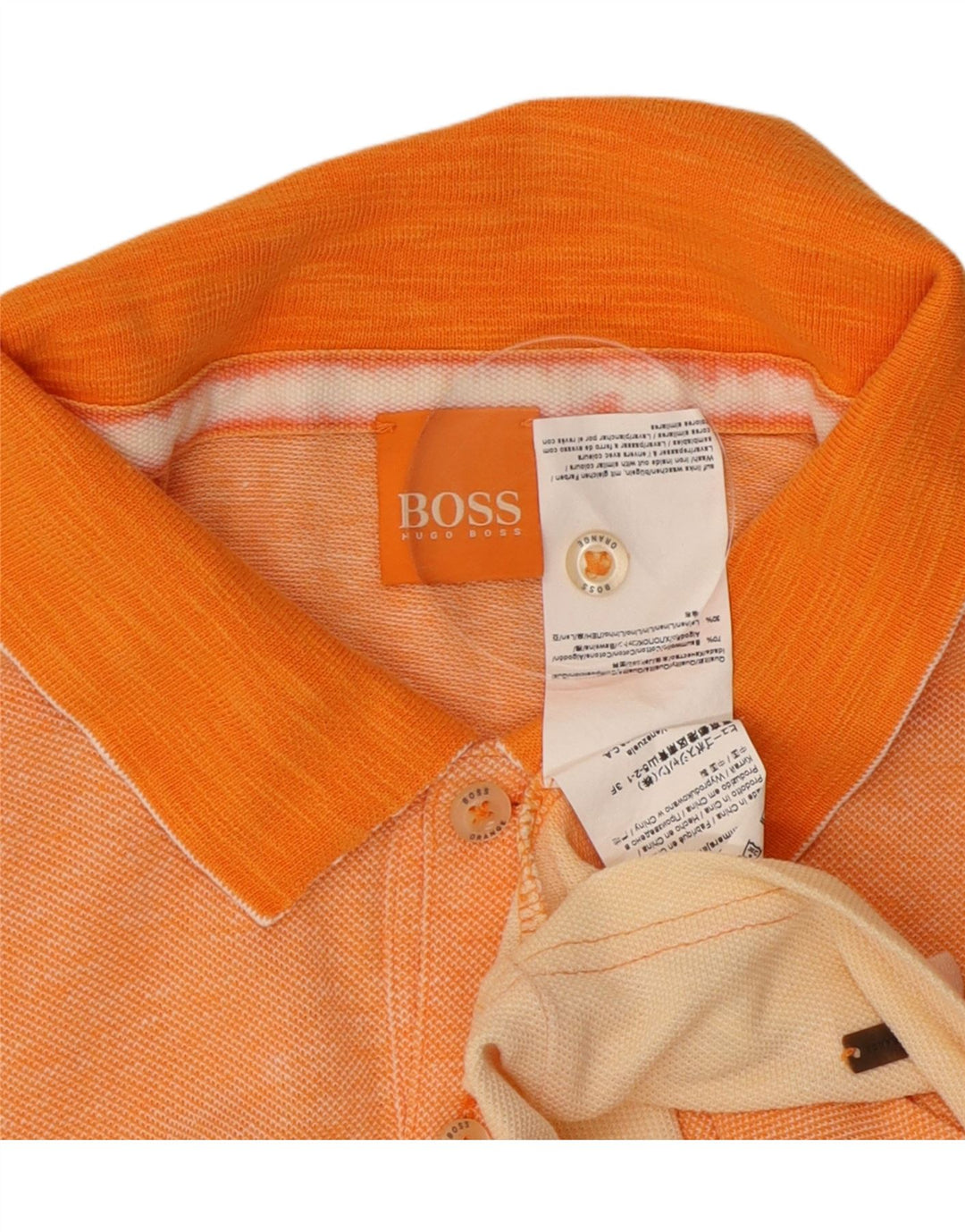 HUGO BOSS Poloshirt til mænd Medium Orange Colourblock Bomuld