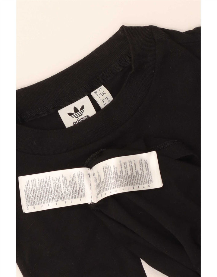 Adidas Dame Grafisk Vest Top UK 8 Small Black Bomuld