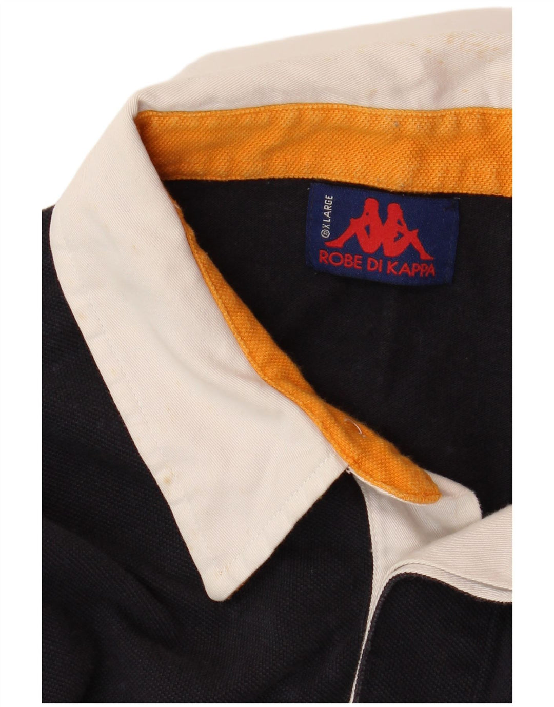 KAPPA Langærmet Rugby Polo Shirt til mænd XL Navy Blue Colourblock
