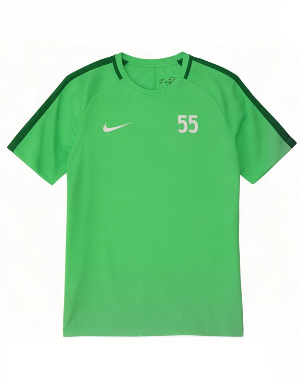 Nike Herre Dri Fit grafisk T-shirt Top Medium Grøn Colourblock Polyester
