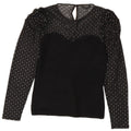 Lipsy Dame Langærmet Bluse Top UK 10 Small Black Viscose