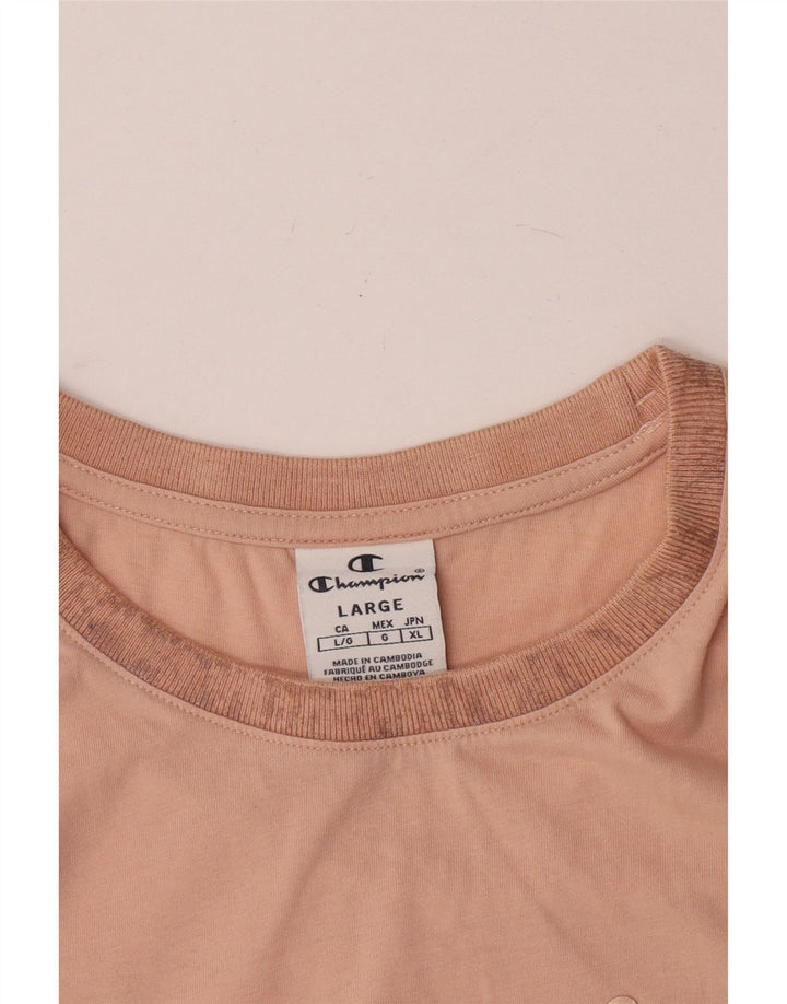 Champion Dame Grafisk T-Shirt Top UK 14 Large Pink