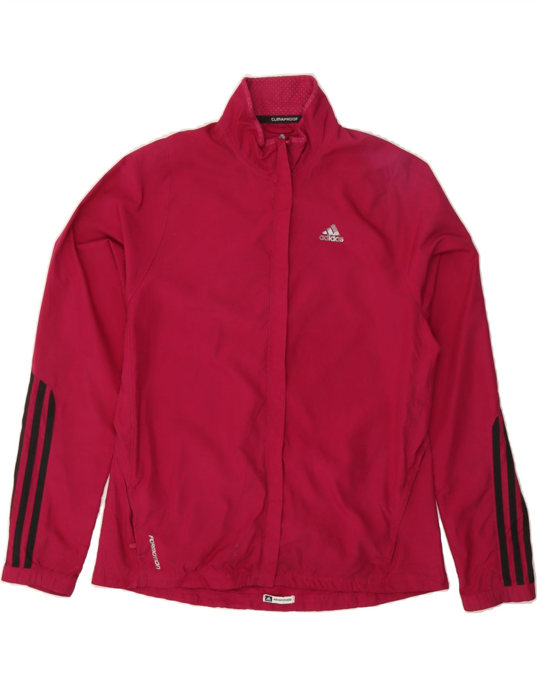 ADIDAS Womens Clima Proof Tracksuit Top Jacket UK 14 Large Pink Polyester Vintage Adidas and Second-Hand Adidas from Messina Hembry 