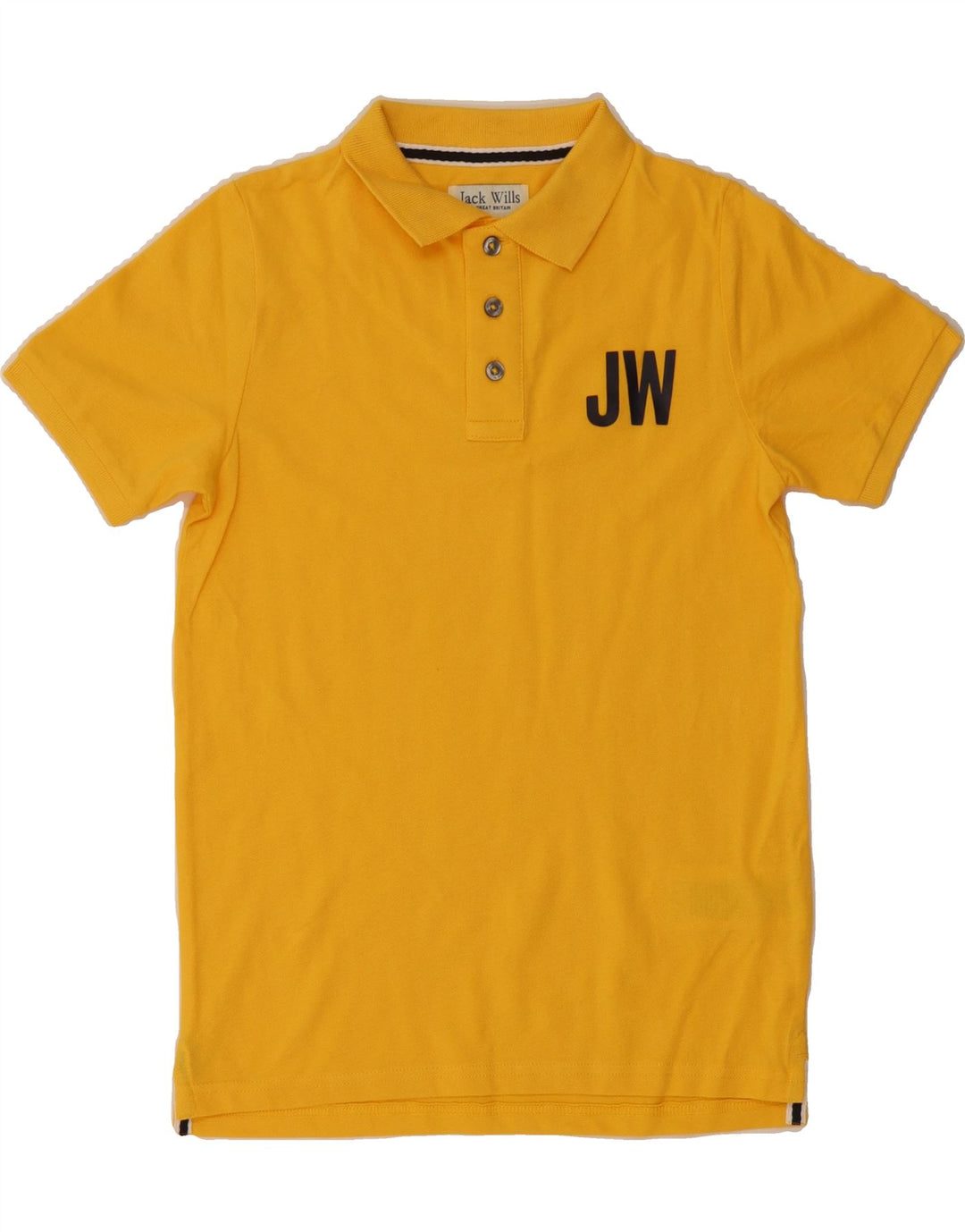 JACK WILLS Boys Polo Shirt 10-11 Years Yellow Cotton Vintage Jack Wills and Second-Hand Jack Wills from Messina Hembry 