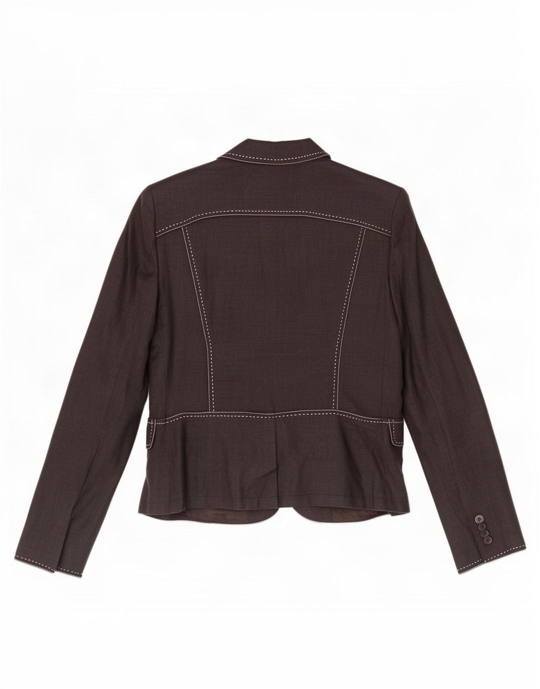 Zara Dame 2-knaps blazerjakke EU 40 Medium Sort Ramie