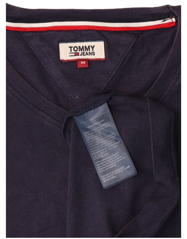 Tommy Hilfiger Dame T-Shirt Top Medium Marineblå Bomuld