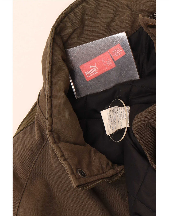 Puma Herre Bomber Jacket UK 40 Stor Khaki Bomuld