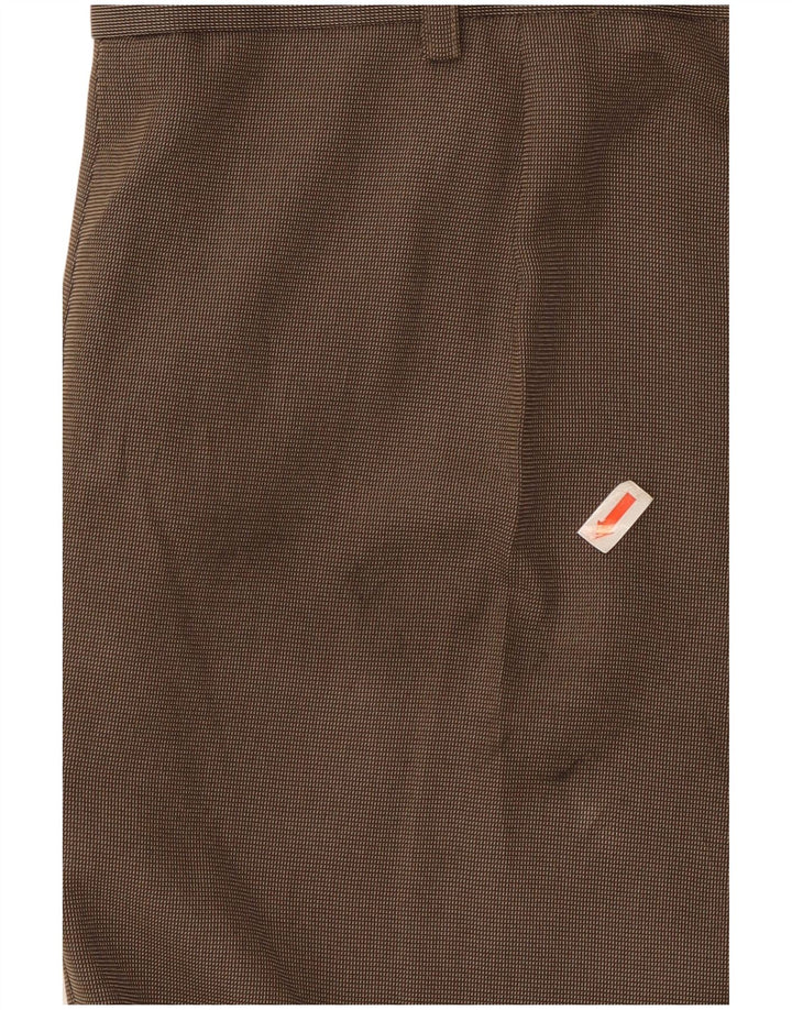 Marks & Spencer Herre Regular Fit Suit Bukser W40 L29 Brun Polyester
