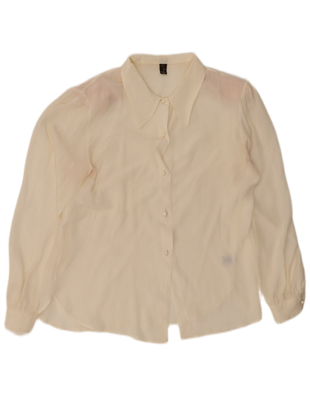Vintage dameskjorte bluse IT 44 Medium Off White Acetate