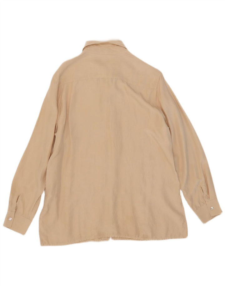Vintage dameskjorte bluse IT 48 XL Beige Silke