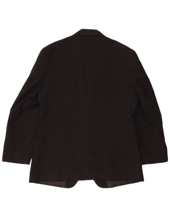 Marks & Spencer Herre 2-knaps blazerjakke UK 42 Stor sort polyester