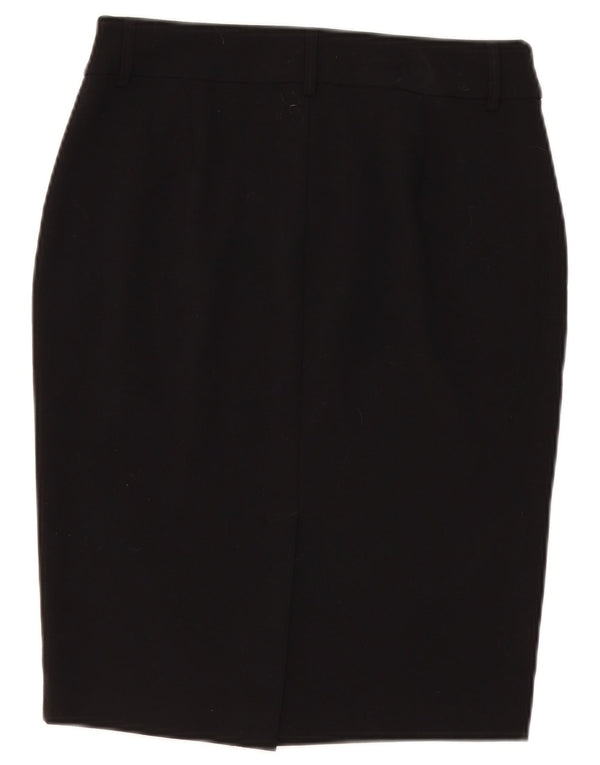 Marks & Spencer Pencil Nederdel til kvinder UK 10 Small W30 Black Polyester