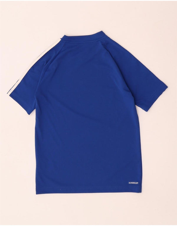 Adidas Boys Aeroready T-Shirt Top 11-12 År Blå Polyester