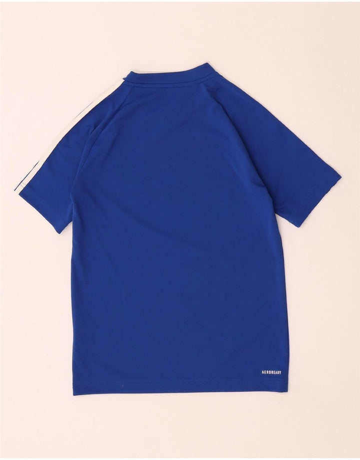 Adidas Boys Aeroready T-Shirt Top 11-12 År Blå Polyester