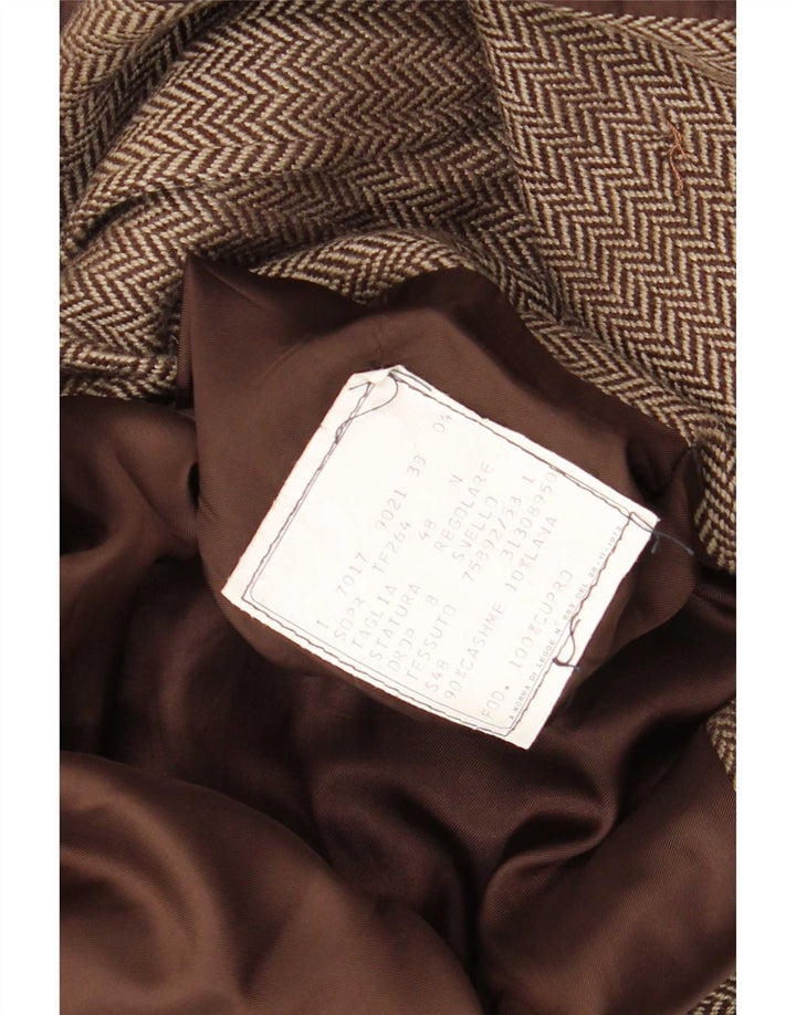 Flying Cross Herre Overfrakke IT 48 Medium Brown Sildebens Cashmere