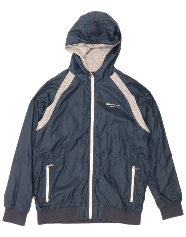 CHAMPION Drenge vindjakke 13-14 år XL Navy Blue Colourblock