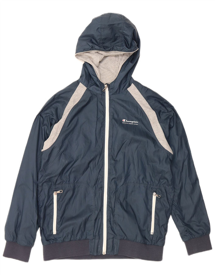 CHAMPION Drenge vindjakke 13-14 år XL Navy Blue Colourblock