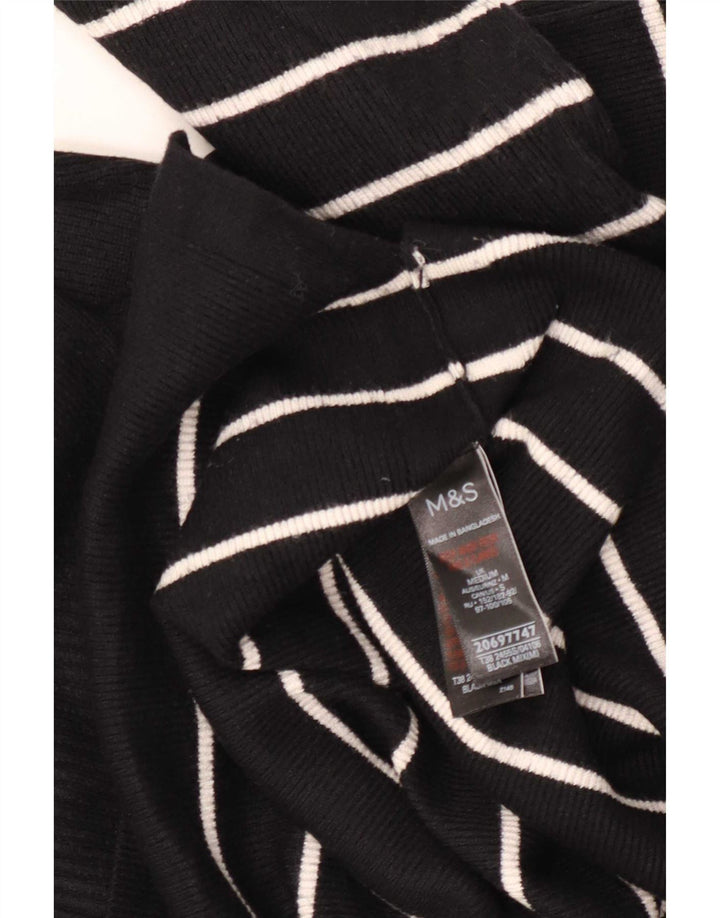 Marks & Spencer Dame Turtle Neck Jumper Sweater UK 12 Medium Black