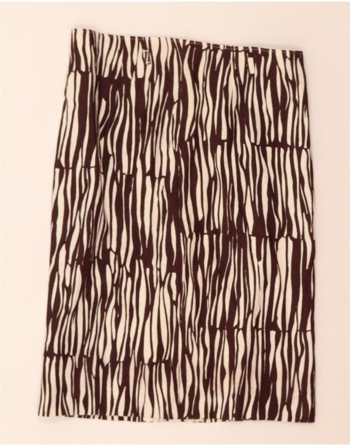 VINTAGE Womens Straight Skirt W32 Large  Brown Striped Vintage Vintage and Second-Hand Vintage from Messina Hembry 