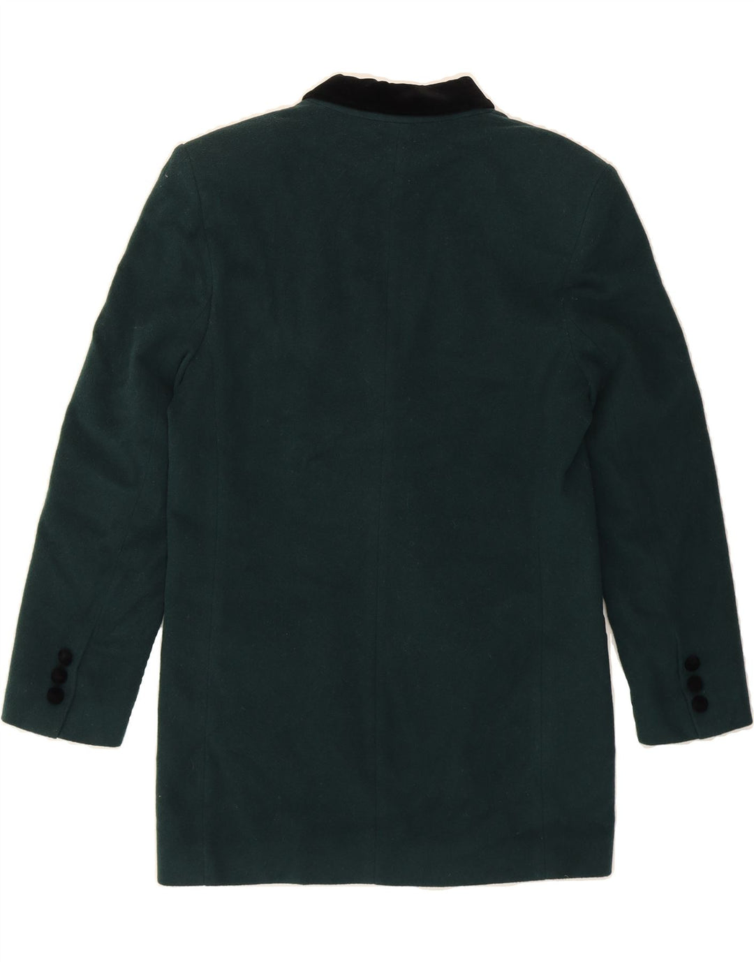 VINTAGE Womens Double Breasted Blazer Jacket UK 10 Small Green Wool Vintage Vintage and Second-Hand Vintage from Messina Hembry 