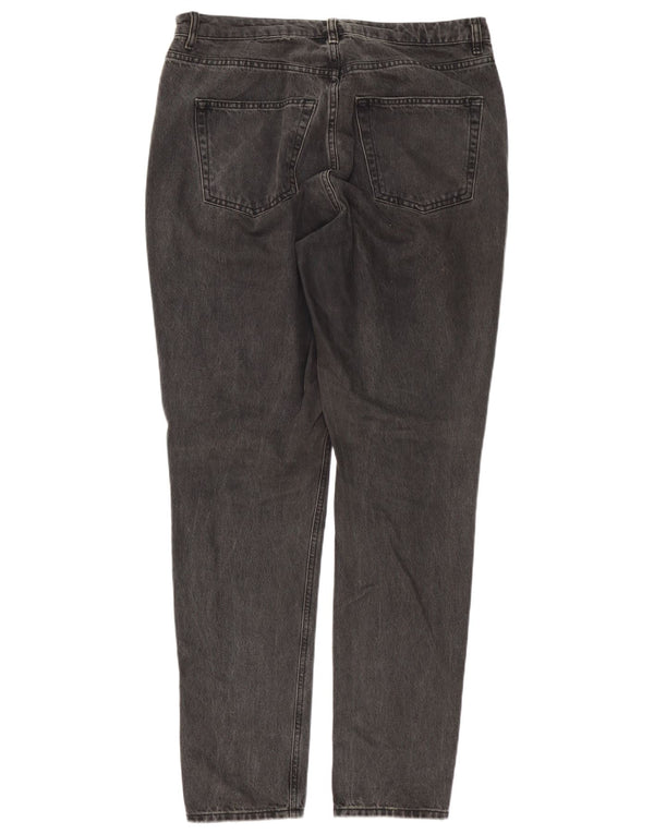 Topshop Dame Mom Højtaljede tilspidsede jeans W34 L33 Grå Polyester