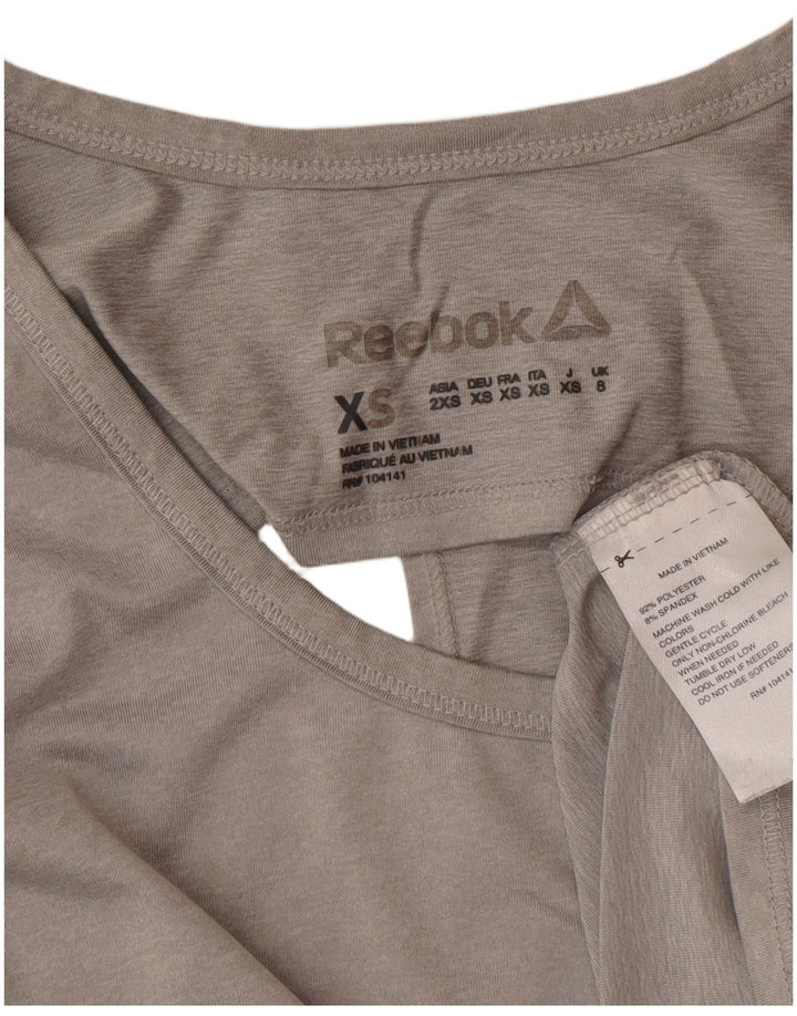 Reebok Herre Top Langærmet UK 8 Small Grey Polyester Sports