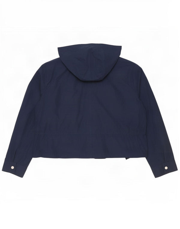 Marks & Spencer Dame Loose Fit Hætte regnjakke UK 16 Large Navy Blue