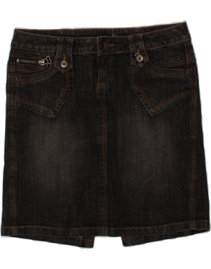 BENETTON Womens Denim Skirt IT 44 Medium W34  Black Cotton Vintage Benetton and Second-Hand Benetton from Messina Hembry 