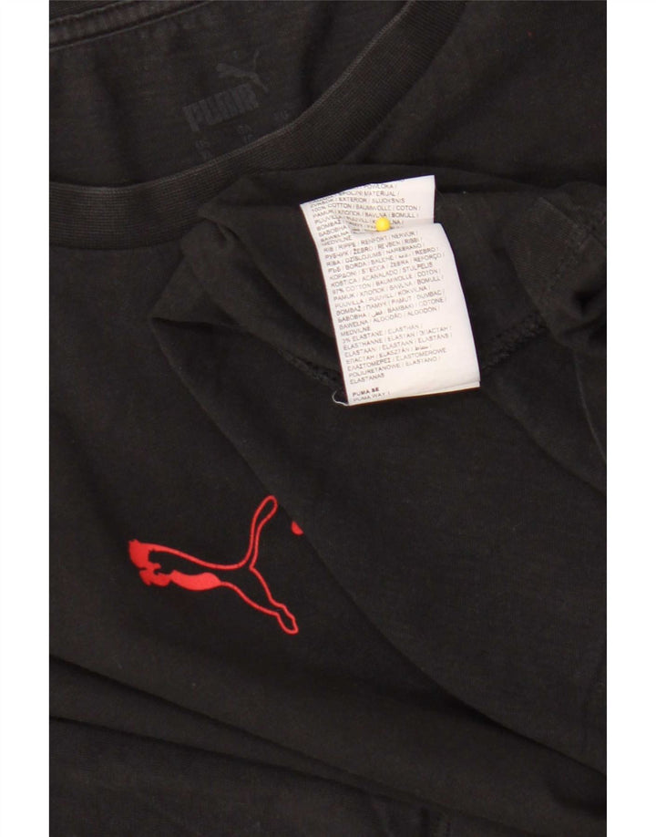 Puma Herre T-Shirt Top XL Sort Bomuld