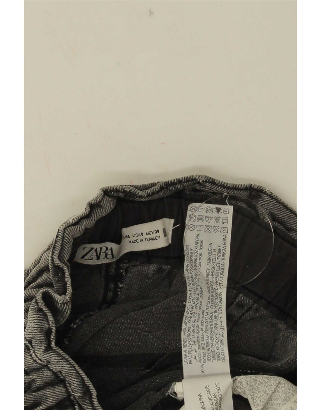 Zara Womens Crop Cargo Loose Jeans EU 40 Medium W32 L25 Grå Bomuld