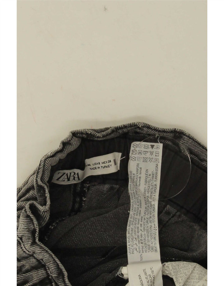 Zara Womens Crop Cargo Loose Jeans EU 40 Medium W32 L25 Grå Bomuld