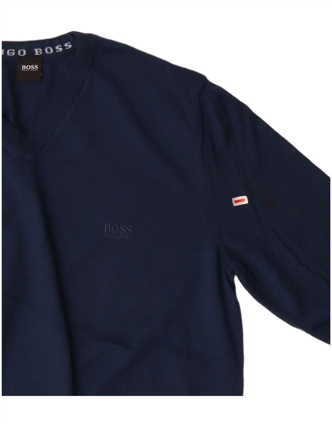 HUGO BOSS Herre V-hals sweater XL Marineblå Uld
