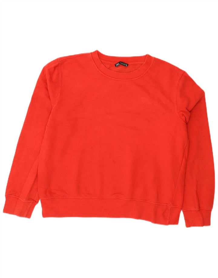 Zara Dame Sweatshirt Jumper UK 16 Large Red