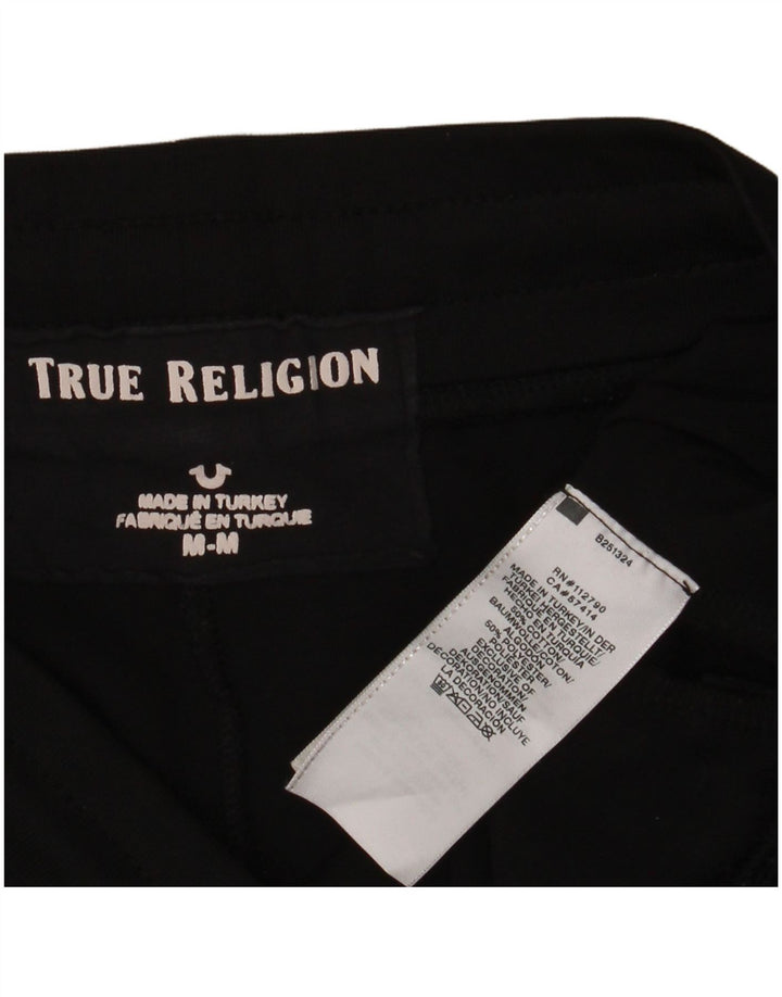 TRUE RELIGION Dame træningsdragt Bukser Joggers UK 14 Medium Black